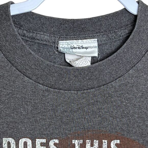 Disney world mens medium mickey mouse does it make me look cheesy distressed tee - Picture 4 of 9